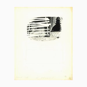 Adolf Reinhold Hallman, Inside Berlin, China Ink Drawing, 1955