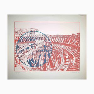 Constantine Persians, Rome, Colosseum Interior, Screen Print, 1972