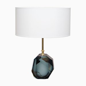 Graue Mid-Century Murano Tischlampe, Italien, 1950er