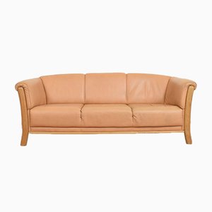 Danish Oak & Leather Sofa, 1970s