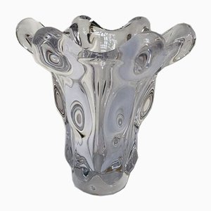 Mid-Century French Crystal Vase from Art Vannes France