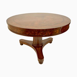 Mesa de comedor alemana de madera de árbol frutal, década de 1900