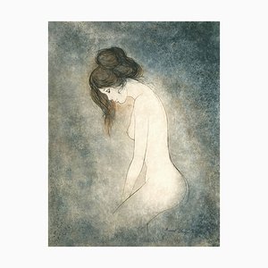 Dominique with Blue Background by Bernard Charoy