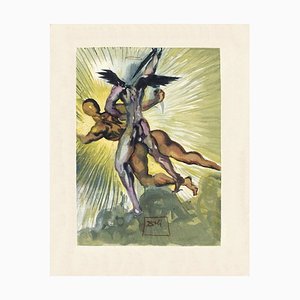 Divina Commedia Purgatory 08 - The Guardian Angels of the Valley di Salvador Dali