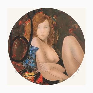 Nude in Medallion by Alain Bonnefoit