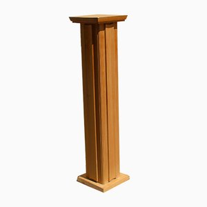 Pie de pedestal o columna de madera maciza, años 40