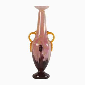 Französische Art Deco Vase von Charles Schneider für Le Verre Francais