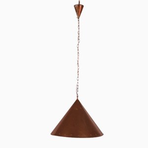 Danish Hand-Hammered Copper Pendant Lamp from E. S. Horn Aalestrup, 1950s
