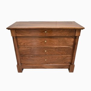 Small Solid Walnut Chest of Drawers, 1800s