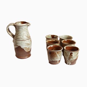 Italienisches Vintage Keramik Trinkset von Giancarlo Scapin, 1978, 7er Set