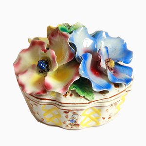 Vintage Italian Nigelle Ceramic Box, 1950s