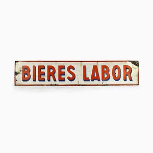 Insegna pubblicitaria vintage di Bières Labor