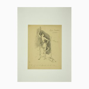Félicien Rops, Nymph, Lithograph, finales del siglo XIX