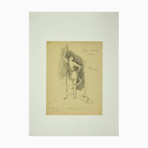 Félicien Rops, Nymph, Lithograph, Late 19th-Century