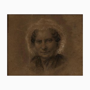 Inconnu, Portrait d'une Femme âgée, Dessin au Crayon, Fin du 18ème Siècle