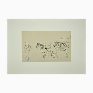 Desconocido, Workhorses, Watercolor, 1909