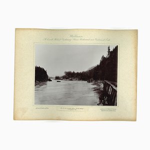 Fleuve Columbia, Pont Dent, Photo Originale Vintage, 1893