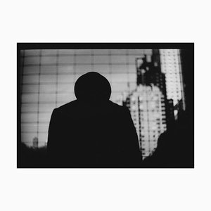 Sin título # 25, Man Columbus Circle, Nueva York, Blanco y negro, 2018