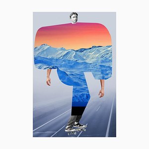 Plaque No. 141, Abstrait, Collage, Skate