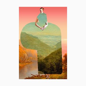 Lámina no 180, Abstracto, Collage, Paisaje pintado