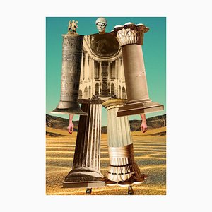 Assiette No. 150, Abstract, Collage, Colonnes, Histoire