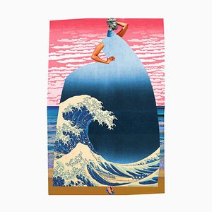 Assiette No. 209, Abstrait, Collage, Hokusai Wave