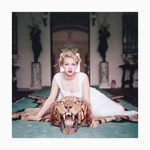 Beauty and the Beast, Slim Aarons, 20th Century, Tiger Rug