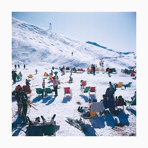 Esquiadores en Verbier, Slim Aarons, siglo XX, Esquí