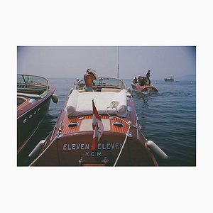 Barca a motore ad Antibes, 1969, Slim Aarons