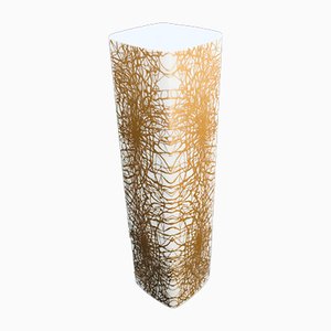 Vase aus Abstraktem Porzellan in Gold von Heinrich & Co, 1970er