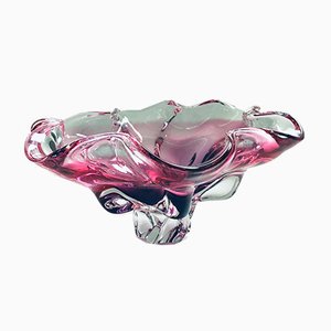 Czech Art Glass Bowl by Jozef Hospodka for Chribska Glassworks, 1960s