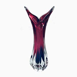 Czech Crystal Art Glass Beak Vase by Jozef Hospodka for Chribska Glassworks, 1950s