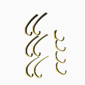 Brass Hooks in the Style of Carl Auböck, 1950s, Set of 10