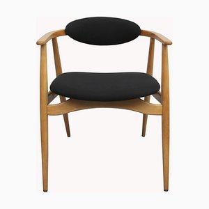 Black and Light Beech Armchair, 1960s