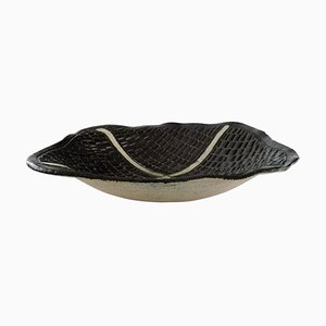 Large Unique Dish / Bowl in Glased Ceramics