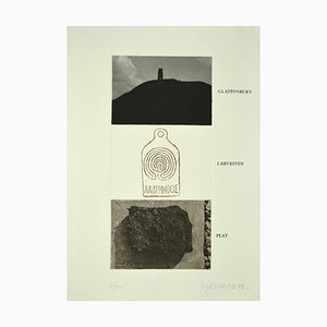 Joe Tilson, Glastonbury, Labyrinth, Peat, Gravure à l'Eau Forte, 1976