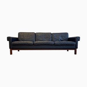 Mid-Century Leather and Teak Sofa Gotland from Ikea, Sweden, 1967