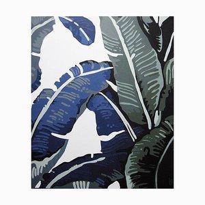 Foglie di banana, 4, natura morta, acrilico su tela, dipinto, 2015