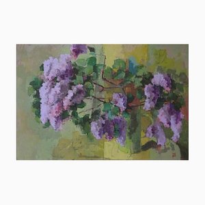 Wild Lilac, Contemporary Still Life, Oil on Canvas, 2018