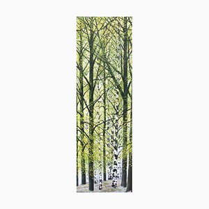 Spring Birches, Contemporary Landscape Oil Painting, 2020