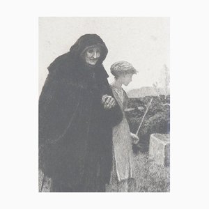 Homeless, 19th Century Etching