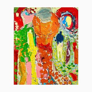 Sunshine Path, Contemporary Abstract Expressionist Oil Painting, 2020