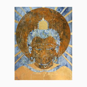 Nirvana, Contemporary Oil Painting, Gilt Leaf, 2016