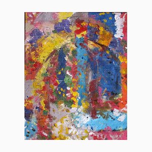 Oratorio de la isla, pintura al óleo expresionista abstracta contemporánea, 2016