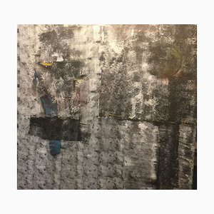 Pintura abstracta contemporánea en técnica mixta, 2018