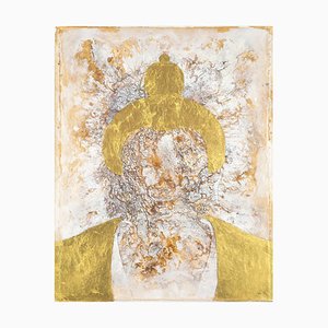 Golden Buddha, Oil and Gold Leaf on Canvas, 2013