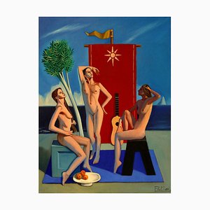The Three Graces IV, Pintura al óleo figurativa contemporánea, 2018