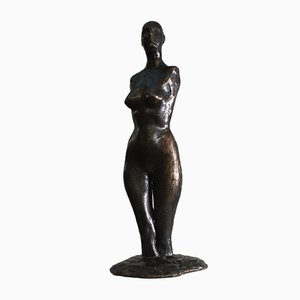 Steigende, moderne Skulptur aus gegossener Bronze, 2020