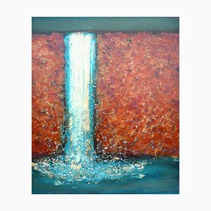 Water of Carvie, Abstrakte Expressionistische Enkaustische Landschaftsmalerei, 2019