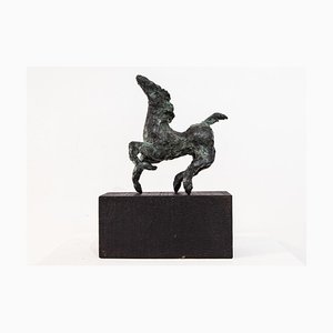 Star Gazer, cavallo in bronzo fuso, 2018, bordi grezzi